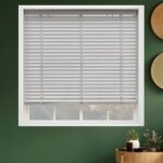 50mm Kurdelalı Ahşap Jaluzi Perde - Gri