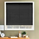 50mm Merdiven İpli Ahşap Jaluzi Perde - Siyah